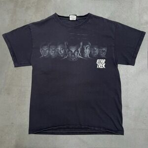 2009 Star Trek Movie Promo T-Shirt Mens Medium Black Crew Graphic Tee JJ Abrams